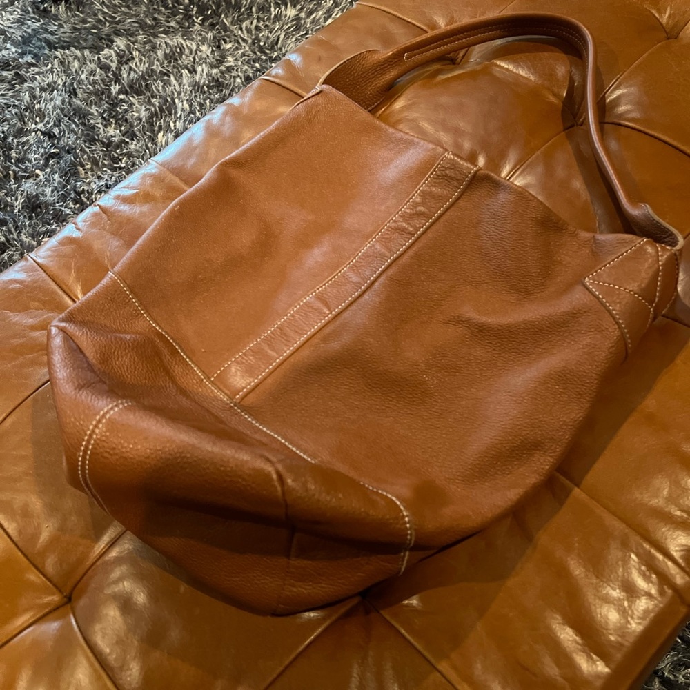 Large Brown Leather Tote
